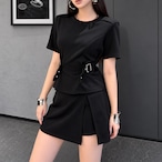 tops skirt short set up / l0707