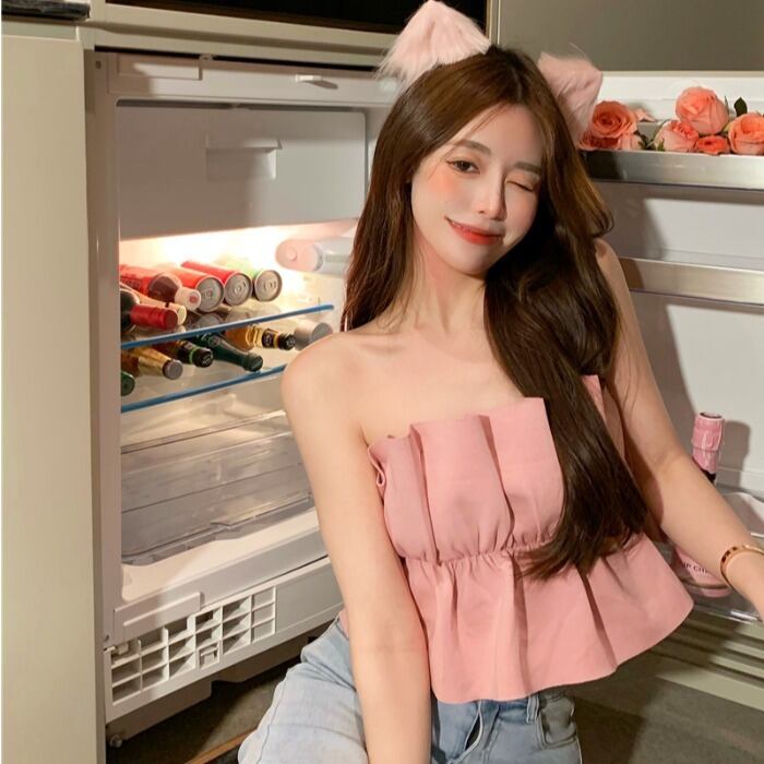 サマートップス ショートスタイル 夏物 ドラファッションホール74549660029