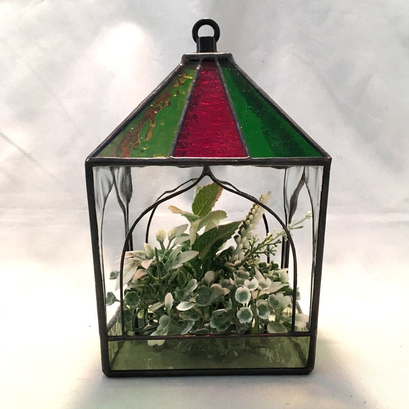 ステンドグラス 】テラリウム ミニハウス YT | ステンドグラス