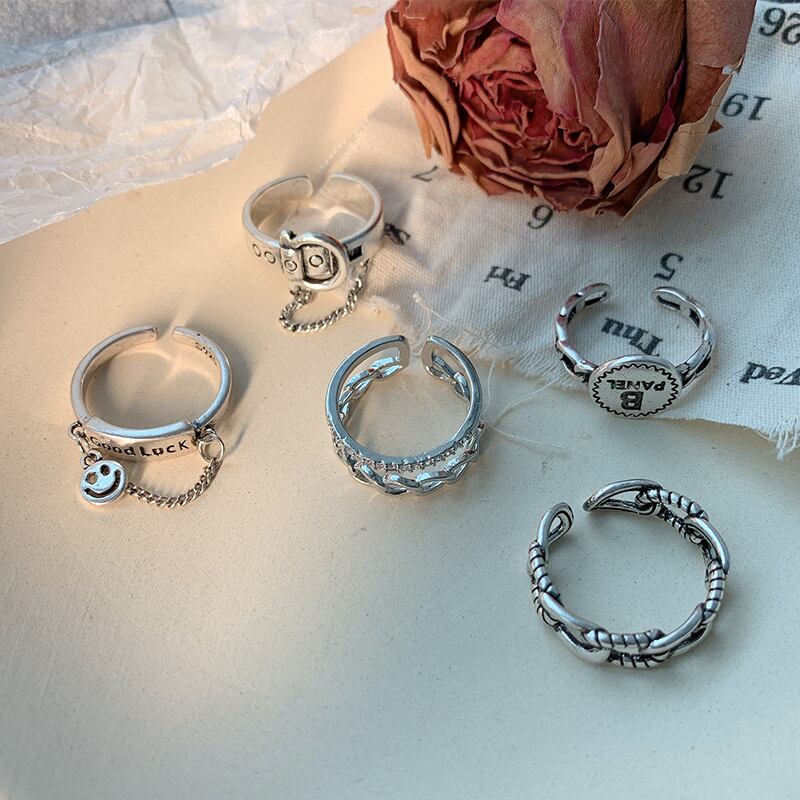 スタンダードリング レッド レトロ 指輪 ヨーロピアン ブラック・アイド・ピーズ19511994635