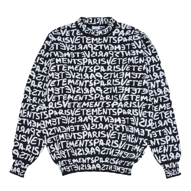 【VETEMENTS】GRAFFITI MONOGRAM SWEATER