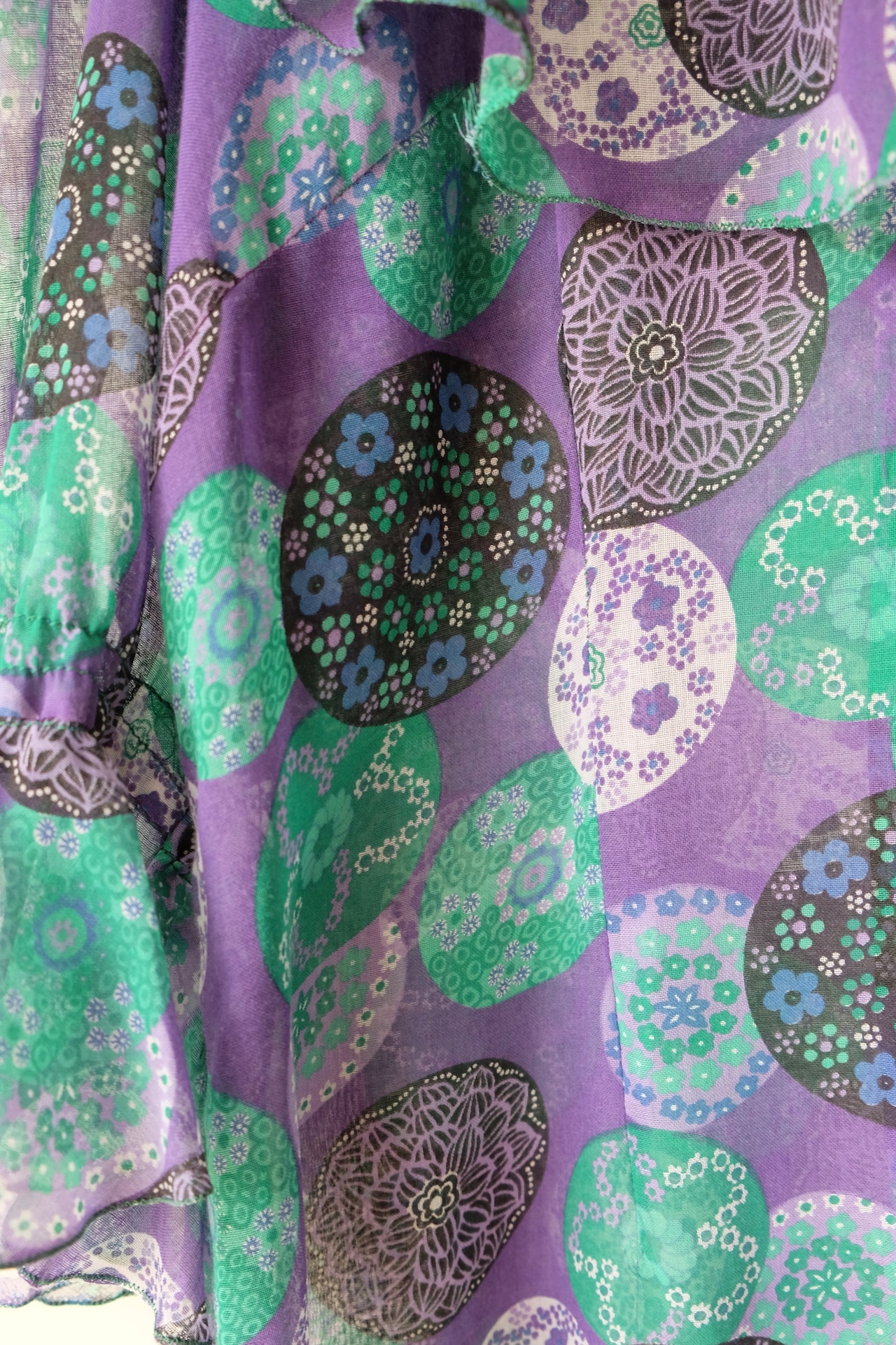 Mum print dress with an attached collar