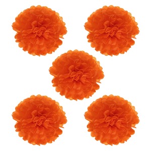 【在庫処分】PATIKIL 5個 ペーパーポンポン 20cm ペーパーフラワー 紙花 ティッシュポンポンフラワー 飾り付け パーティーグッズ 紙ポンポン 誕生日 結婚式 卒業式 文化祭 入学祝い お祭り 装飾用 オレンジ レッド