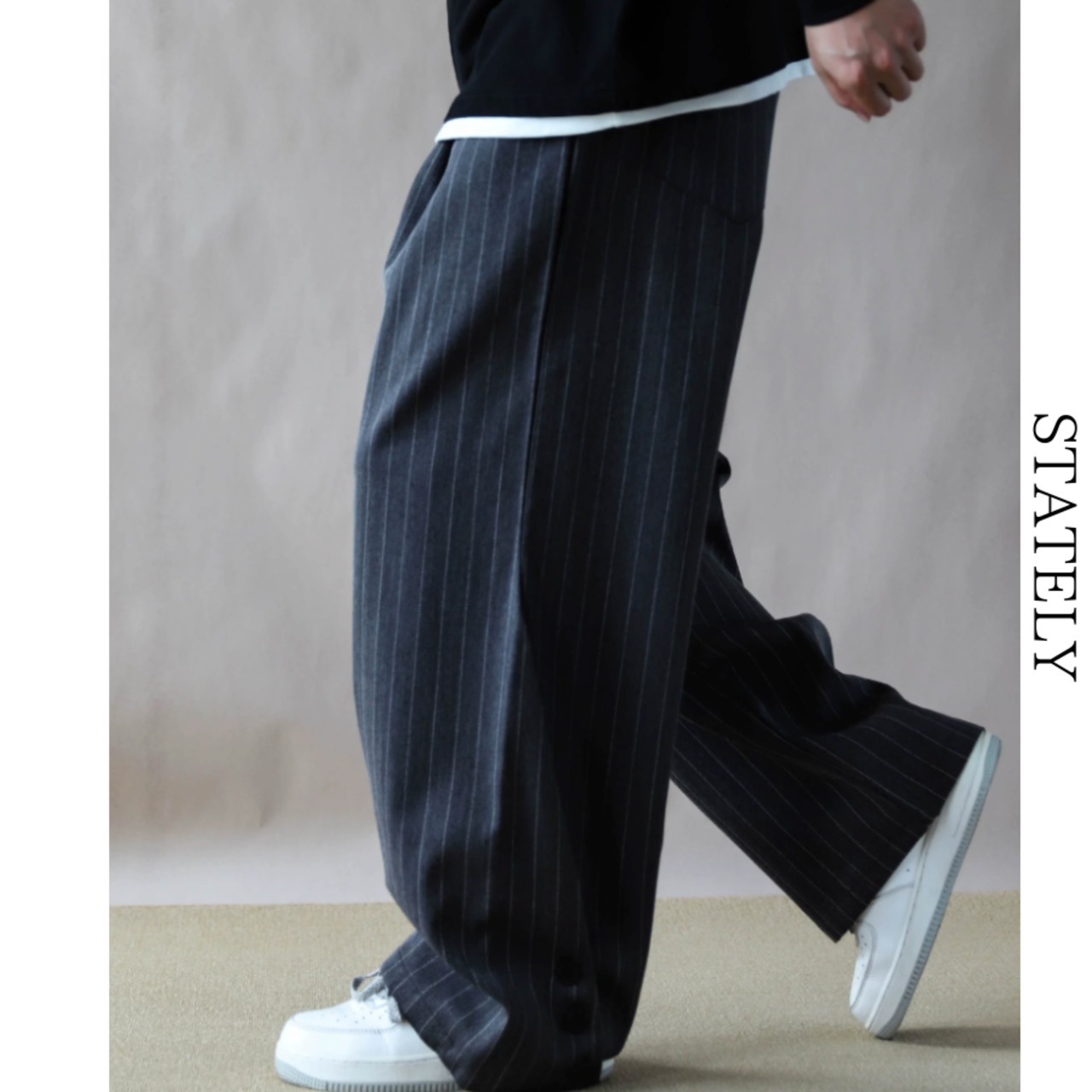Pinstripe Flow ワイドパンツ/2color_B16・画像6