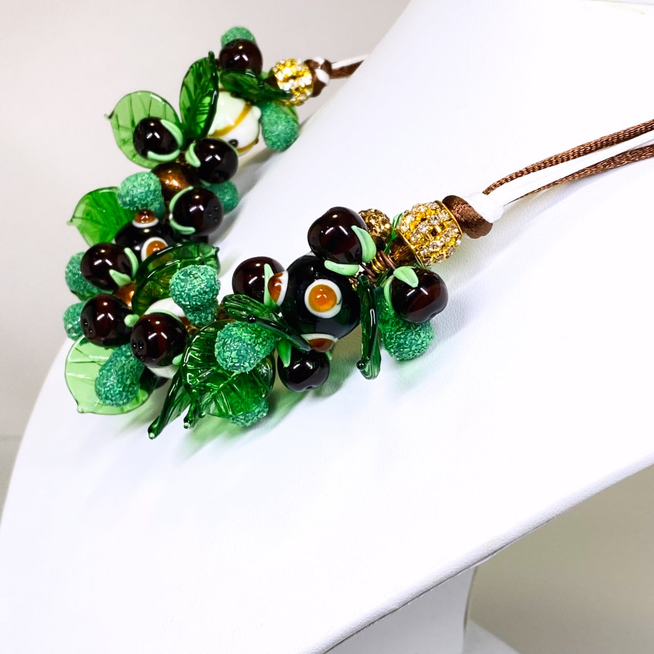 ベネチアンガラス ネックレス アボカドｰfull | Della Luna