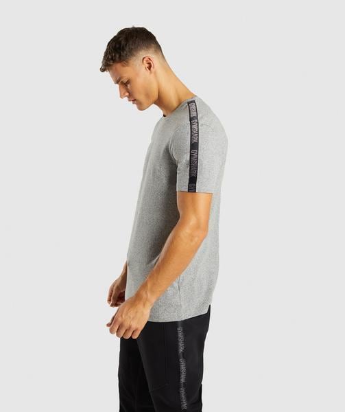 GymShark ジムシャーク taped t-shirt Tシャツ – グレー【grey marl