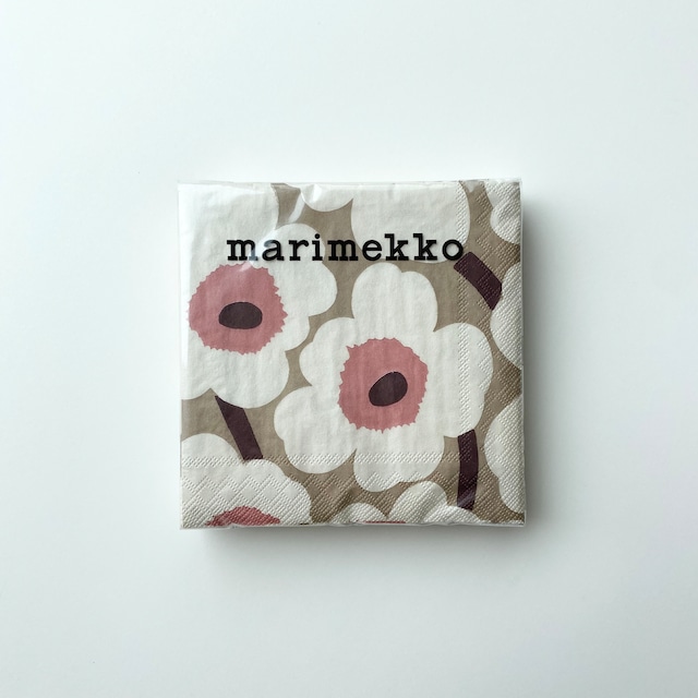 2022秋冬【marimekko】カクテルサイズ ペーパーナプキン UNIKKO クリーム 20枚入り