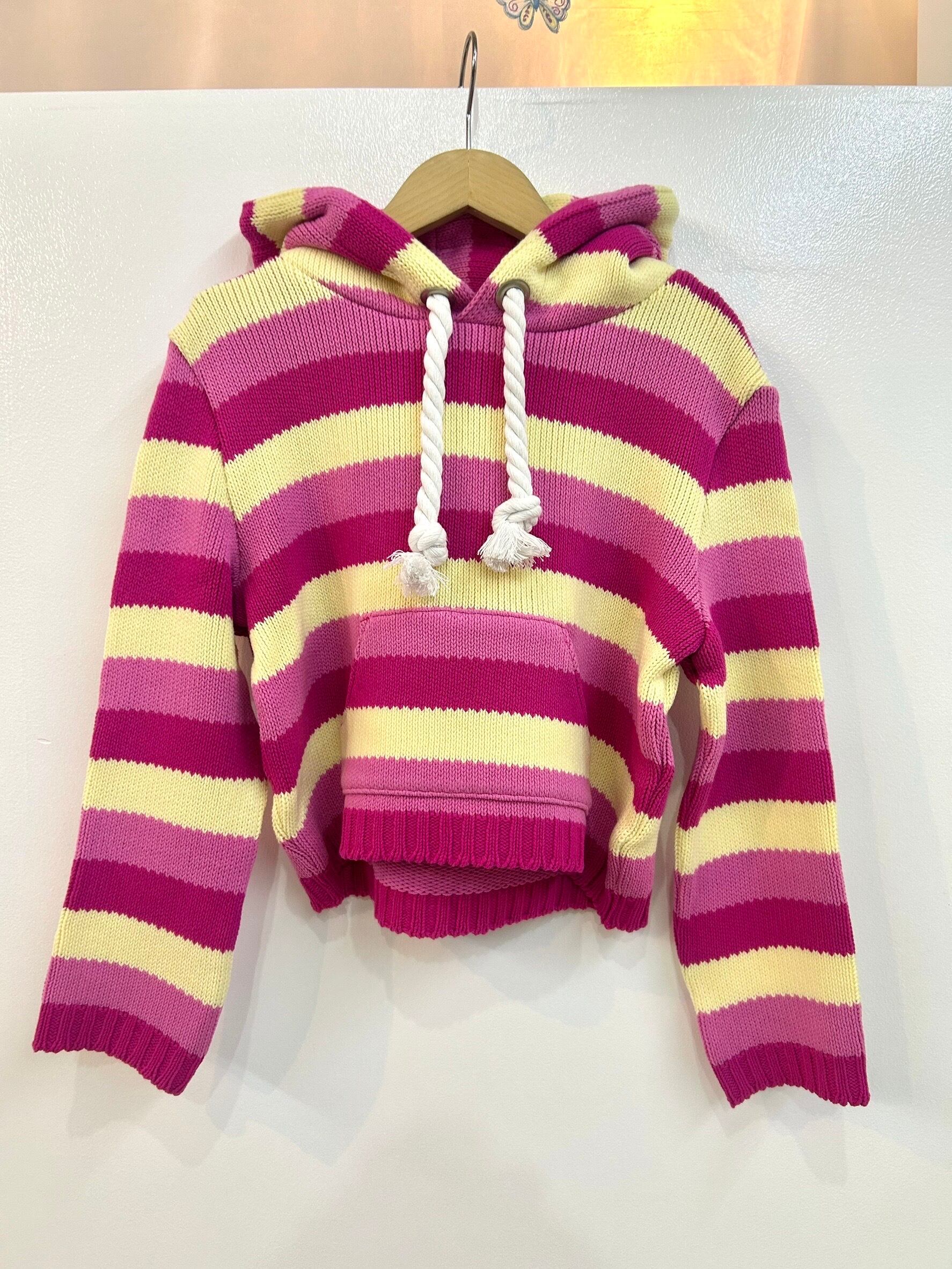 Ans Dotsloevner doll hoodie knit / pink yellow | itimi
