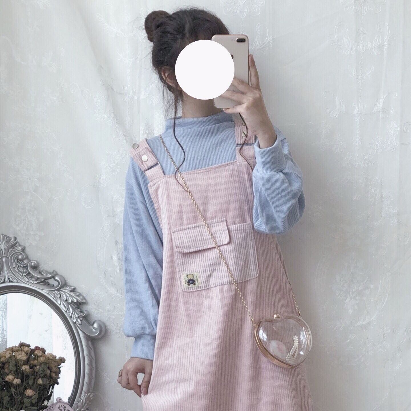 2020年秋新しい女性の春と秋のストラップスカートドレスロングロングスカート学生小さな新鮮な学生バージョン 萌量不足7150994571