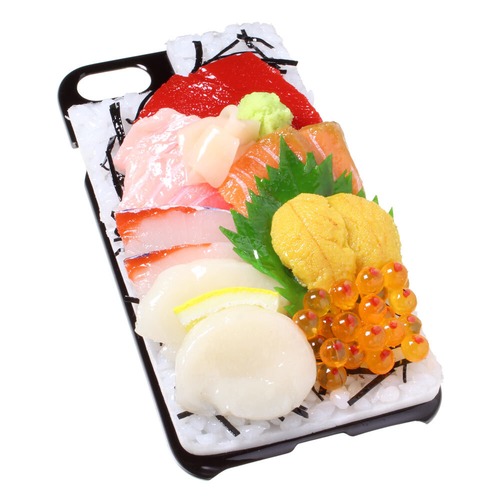 [8000]食品サンプル屋さんのスマホケース（iPhoneSE (第2世代)：海鮮丼）【メール便不可】