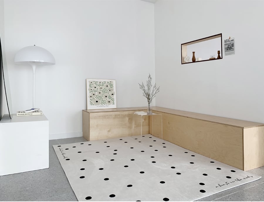 ラグドットラグ-(150×200cm) french modarn dot rug 150*200 / フレンチ モダン ドット ラグ