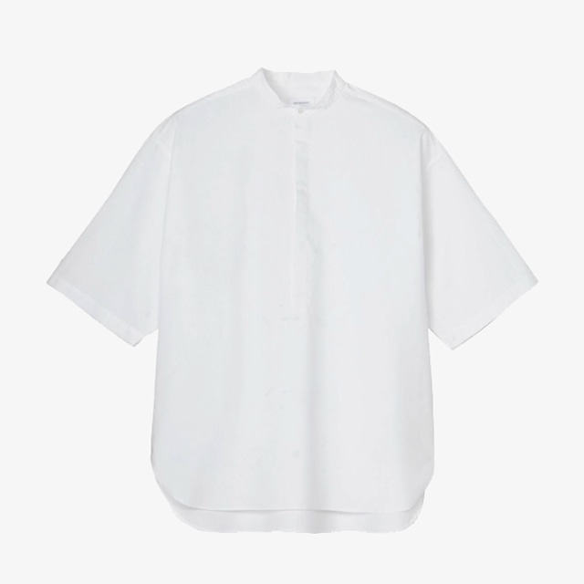 NEUTRALWORKS. / ハーフスリーブスマートブロードパンドカラーシャツ（ユニセックス）KSU34140　ホワイト