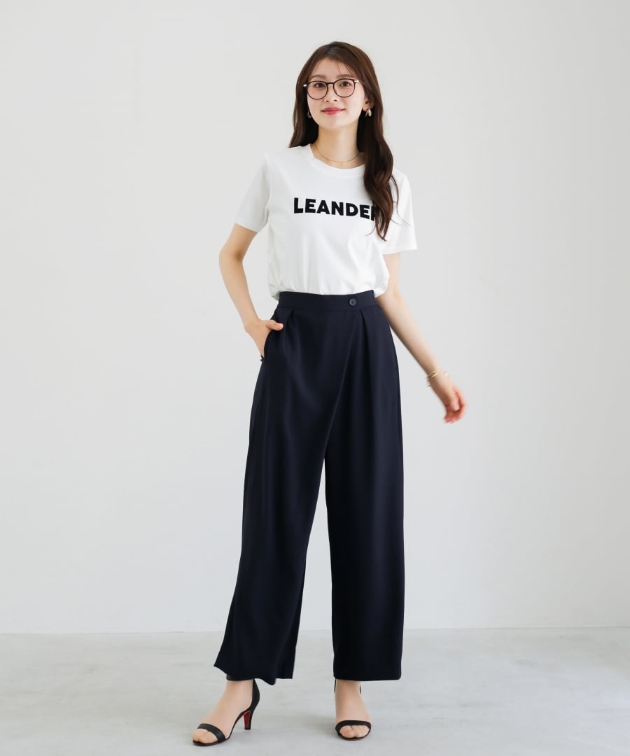 ラクして整うカセット服 】 さらさらオックス・アシメワイドパンツ