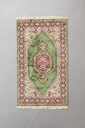 No.290 ヴィンテージラグ トライバルラグ パキスタン産(167×92cm)グリーン ベージュ ブラウン ライトブルー