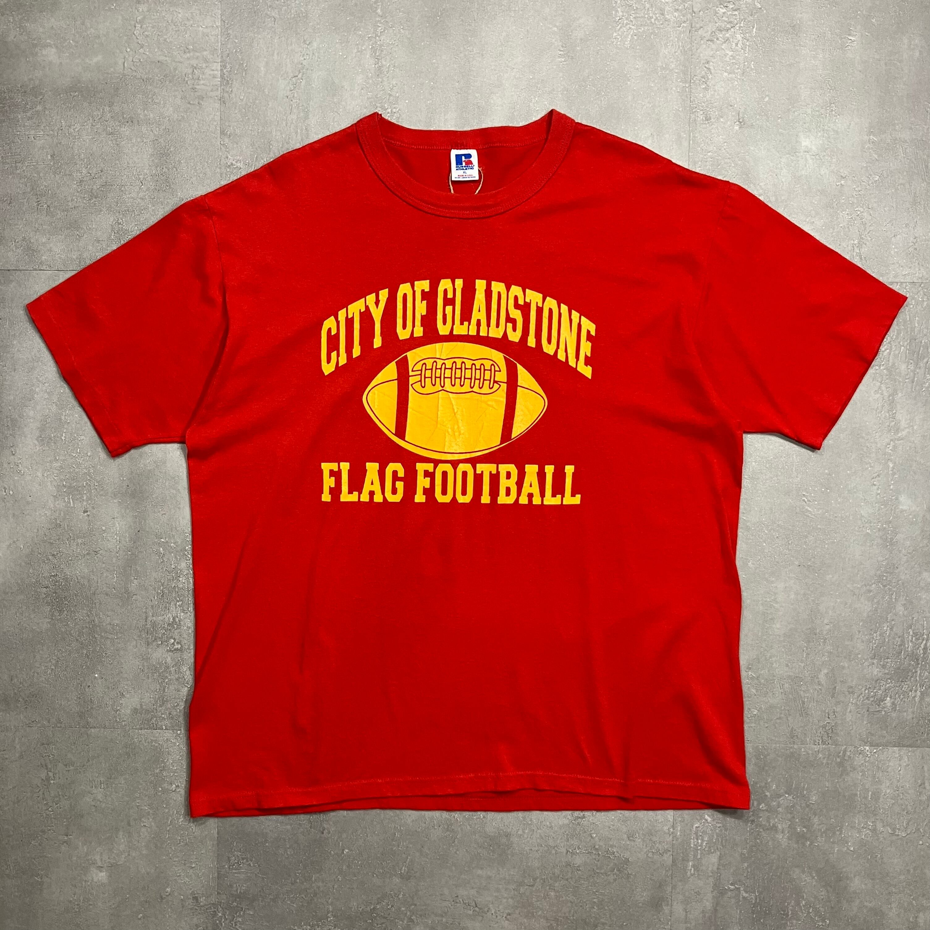 《XL size》Russell athletic ラッセルアスレチック 80s~ usa製 プリントTシャツ ラバープリント No.3898