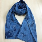 Hand Dyed Himalayan Cotton Scarf-Ocean Blue ヒマラヤンブルー コットン