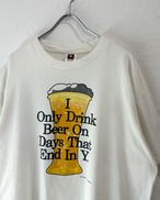 00s COTTON PARK "Only Drink Beer" S/S Print Tee