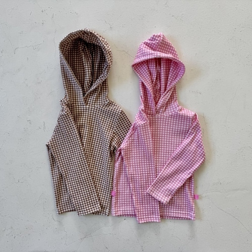 《送料無料》予約:チェックフーディ【ramijini】 《送料無料》予約:チェックフーディ【ramijini】