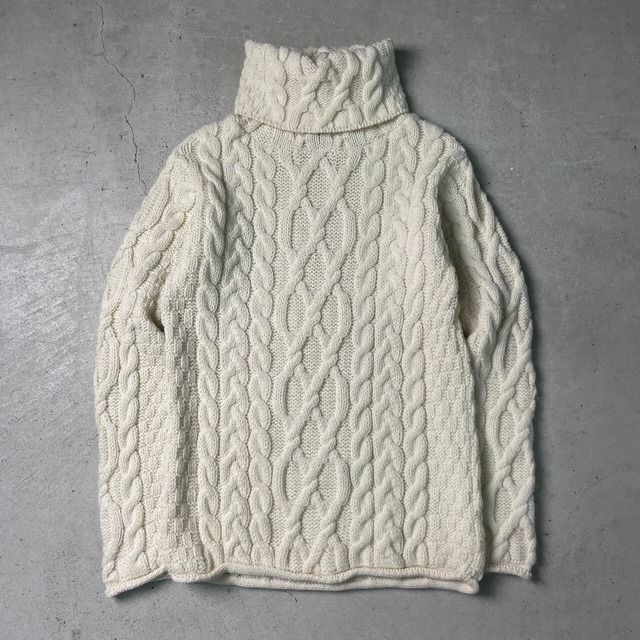90年代 アイルランド製 arancrafts フィッシャーマンニットセーター 