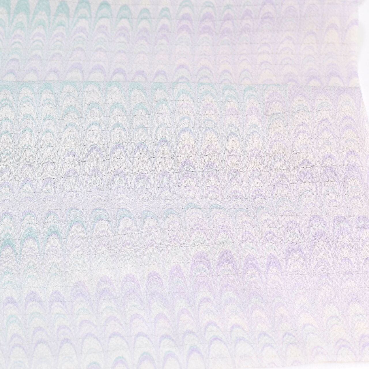 絹絽 ち り め ん 帯 揚 げ 夏用 薄牡丹色と薄水色 Marble