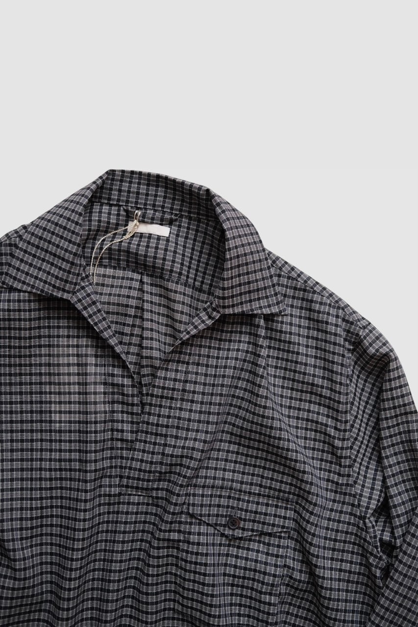 ULTERIOR “ SUPER LIGHT WOOL CHECK SKIPPER SHIRT” | Lapel online store