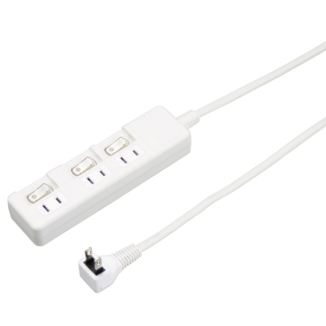 3個口節電タップ0.3mホワイト