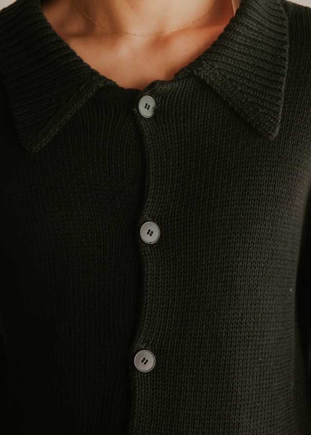 90's agnes b. homme cotton collared cardigan