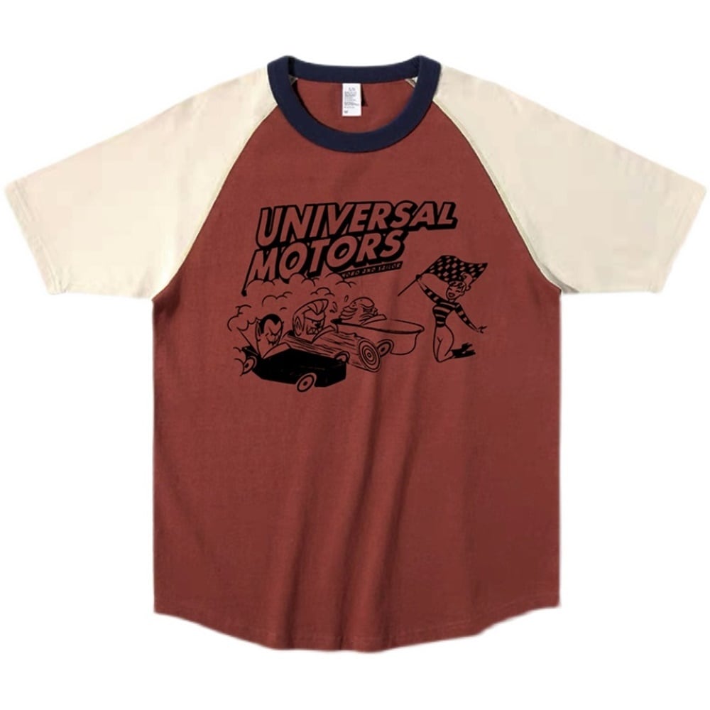 ヘビーウエイト レトロプリントラグランTシャツ ユニセックス L0194