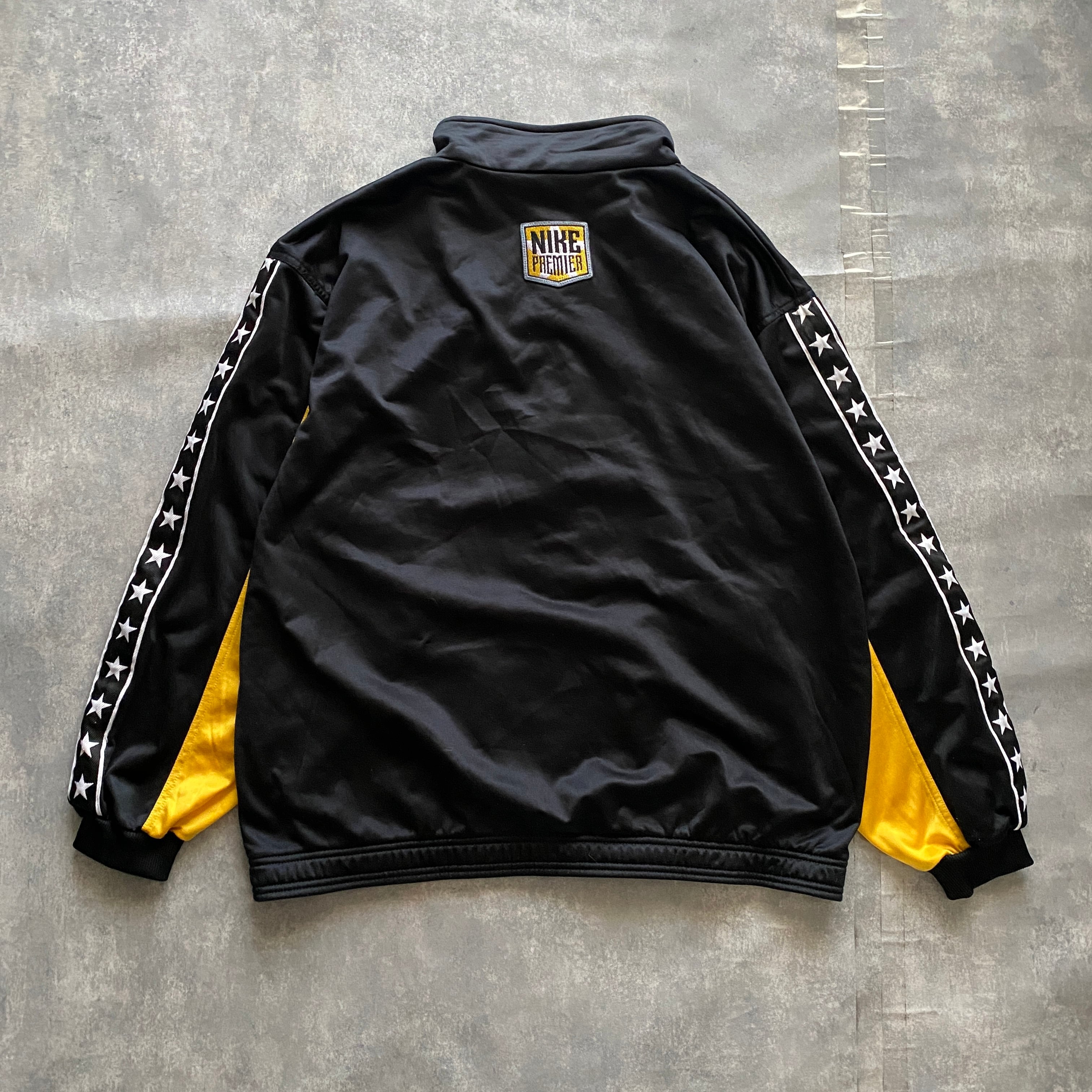 【希少】ナイキ　90s　ワンポイント　刺繍ロゴ　ブラック　トラックジャケット