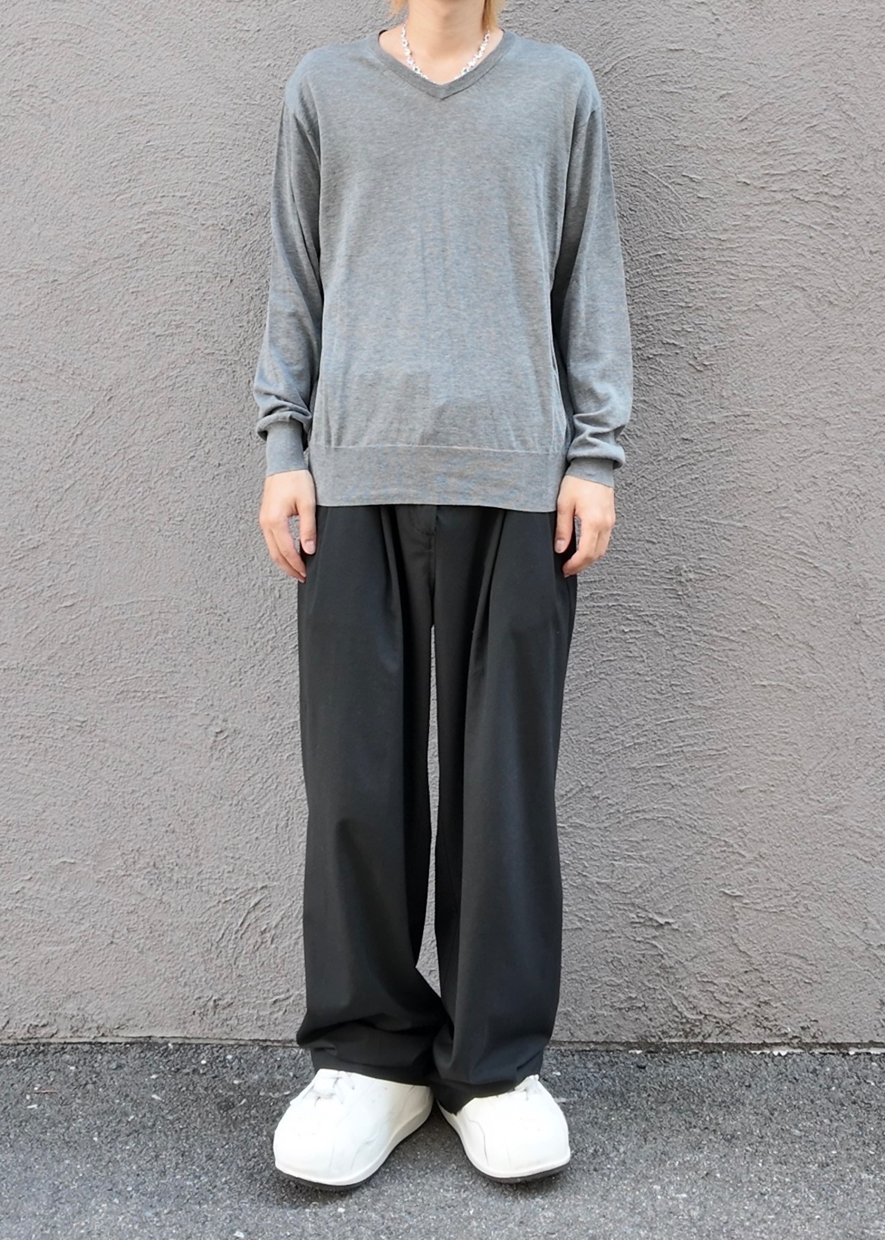 【CABANE de ZUCCA】grey basic knit