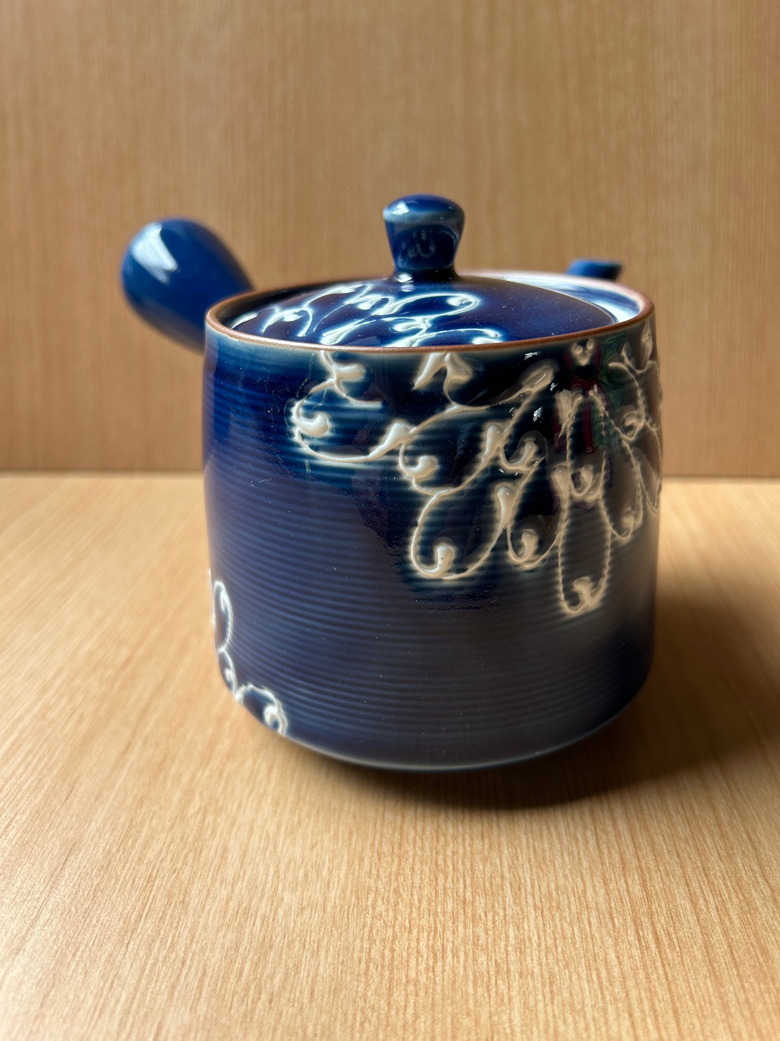 一珍菊 急須(青) | 有田焼 緒方陶園オンラインショップ