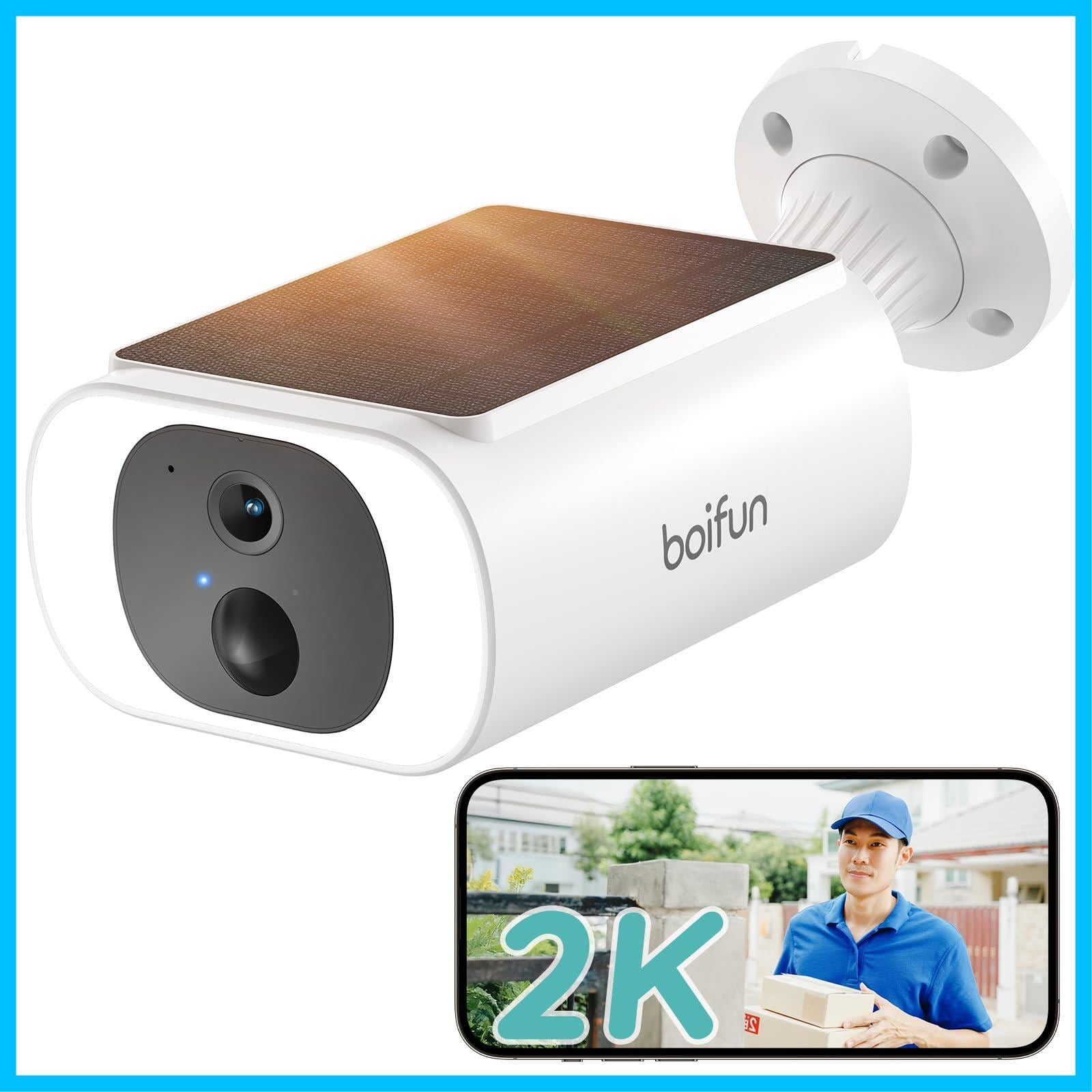 防犯カメラ 屋外 ソーラー 2K解像度 WiFi カメラ ワイヤレス 防犯