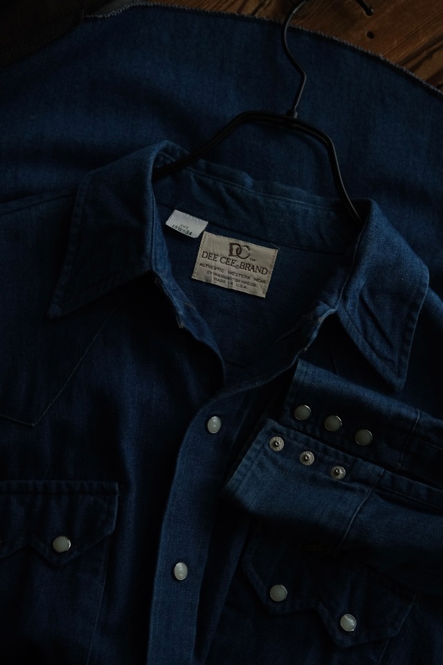 Utah／70's "Washington Mfg. Co." DEE CEE BRAND western denim shirt