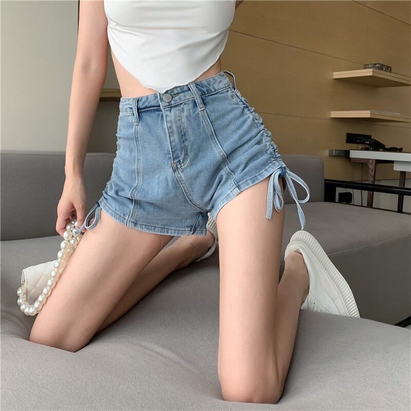 Aラインショーツ サマー薄手ハイウェストウェストレッドパンツ 夏物 ブルマー 1号婦人92343536817