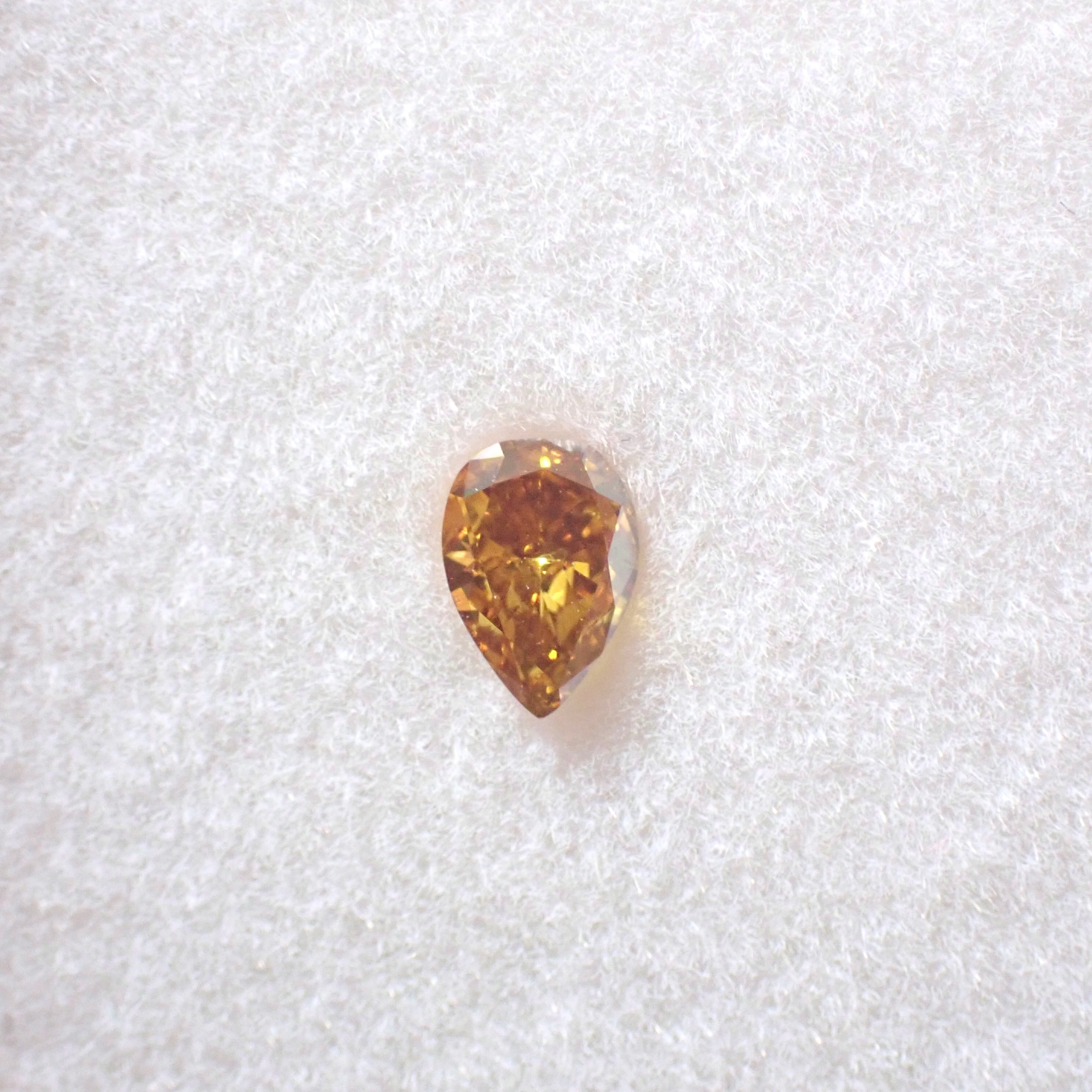 Fancy Intense Brown Orange 0.375ct ファンシー オレンジ ...