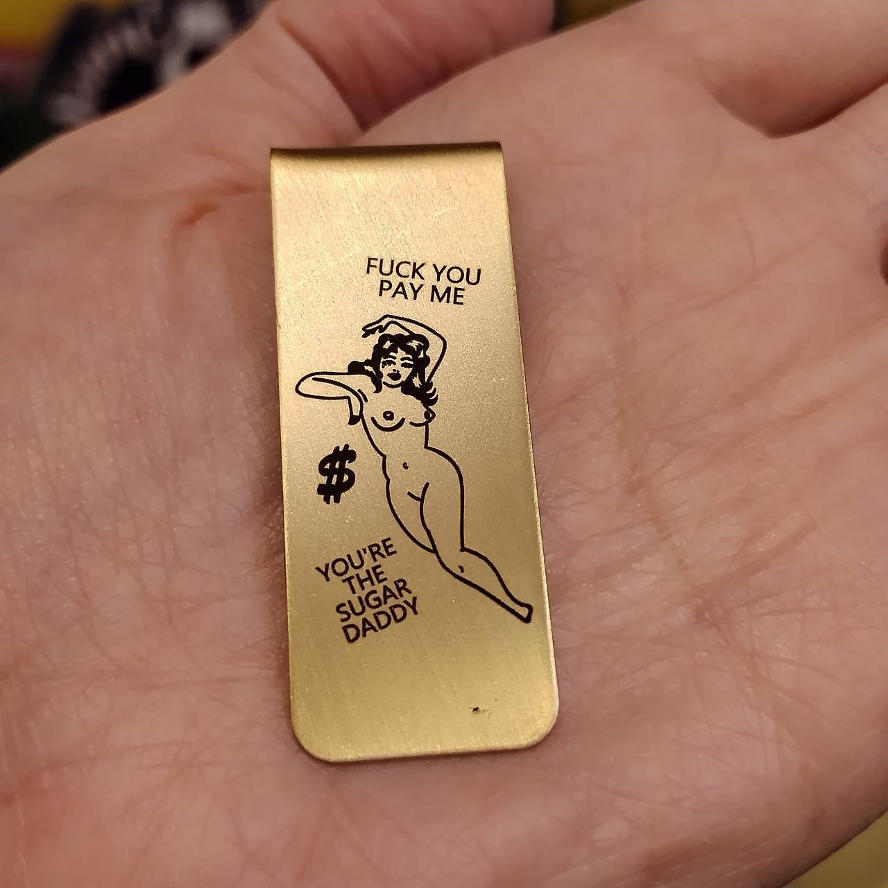 マネークリップ/ブラス ゴールド 真鍮/アメリカン雑貨 USA 財布 キーホルダー