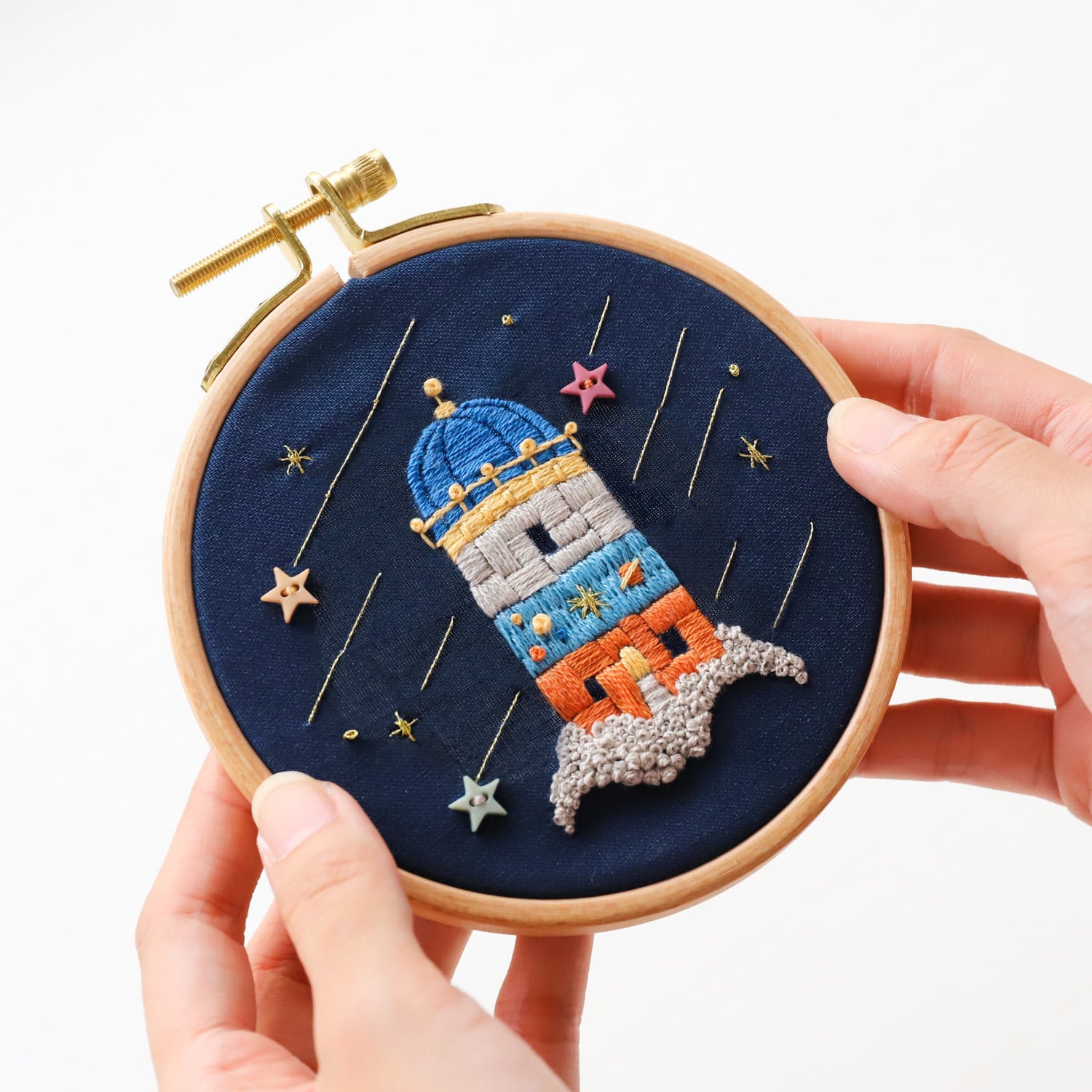 刺繍キット 星降る夜の街より「星降る天文台」《空想街雑貨店》