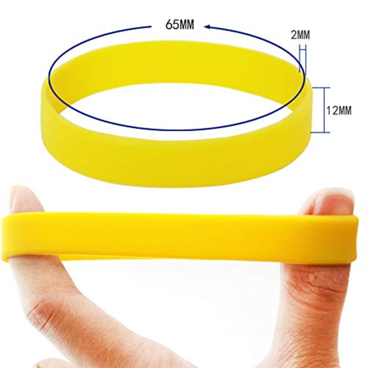 Popluxy シリコンリストバンド シリコンブレスレット スポーツやチーム分けに適して 無地 12個セット
