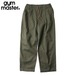 gym master ジムマスター 10oz ストレッチデニム＆ツイル ツータックテーパードパンツ メンズ イージーパンツ ゆったり ウエストゴム＆紐 G833722 オリーブ