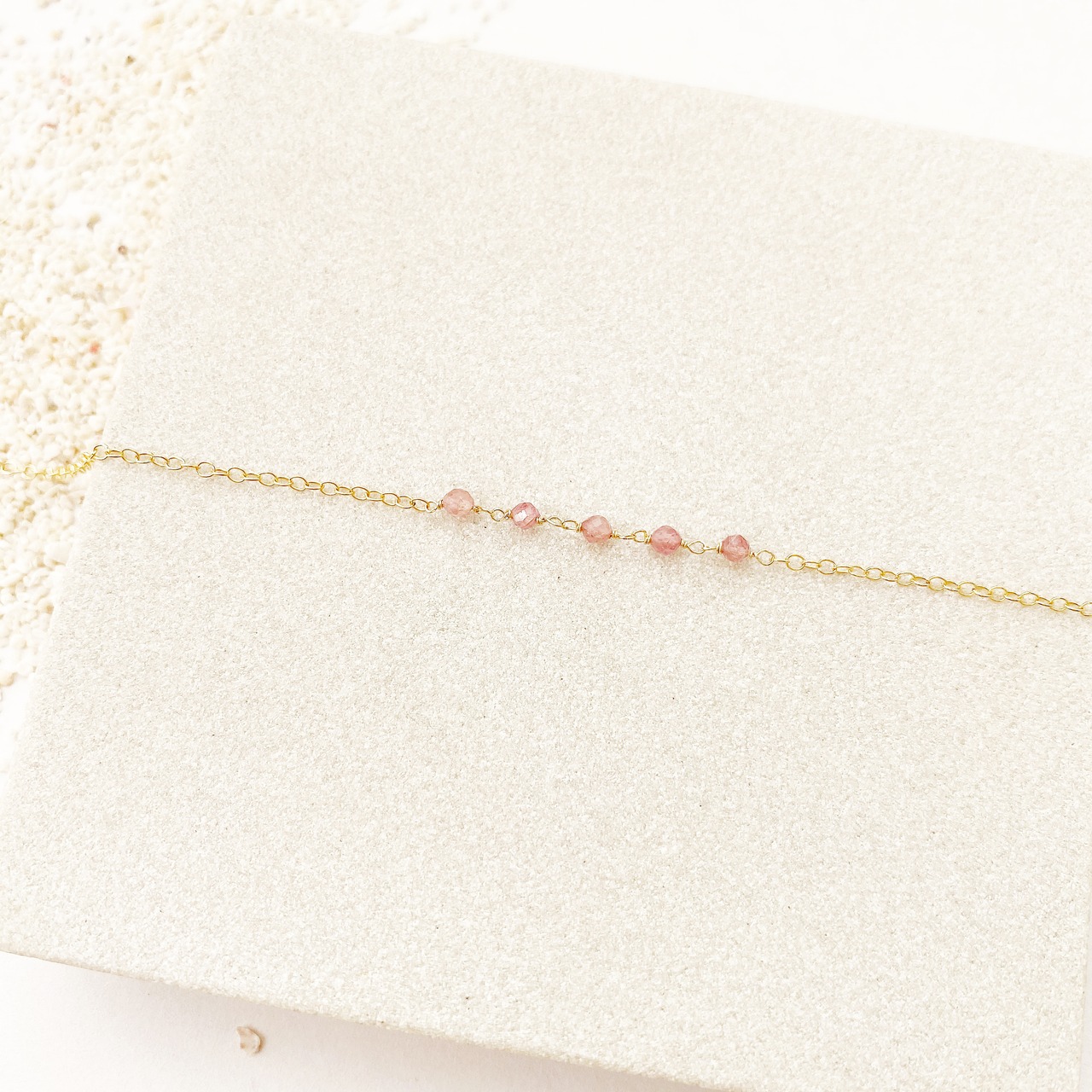 Pink tourmalin bracelet
