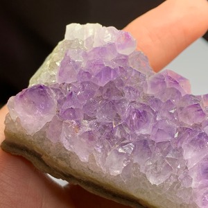 5.ウルグアイ産アメジストクラスターに住み着いているフローライトハリネズミさん