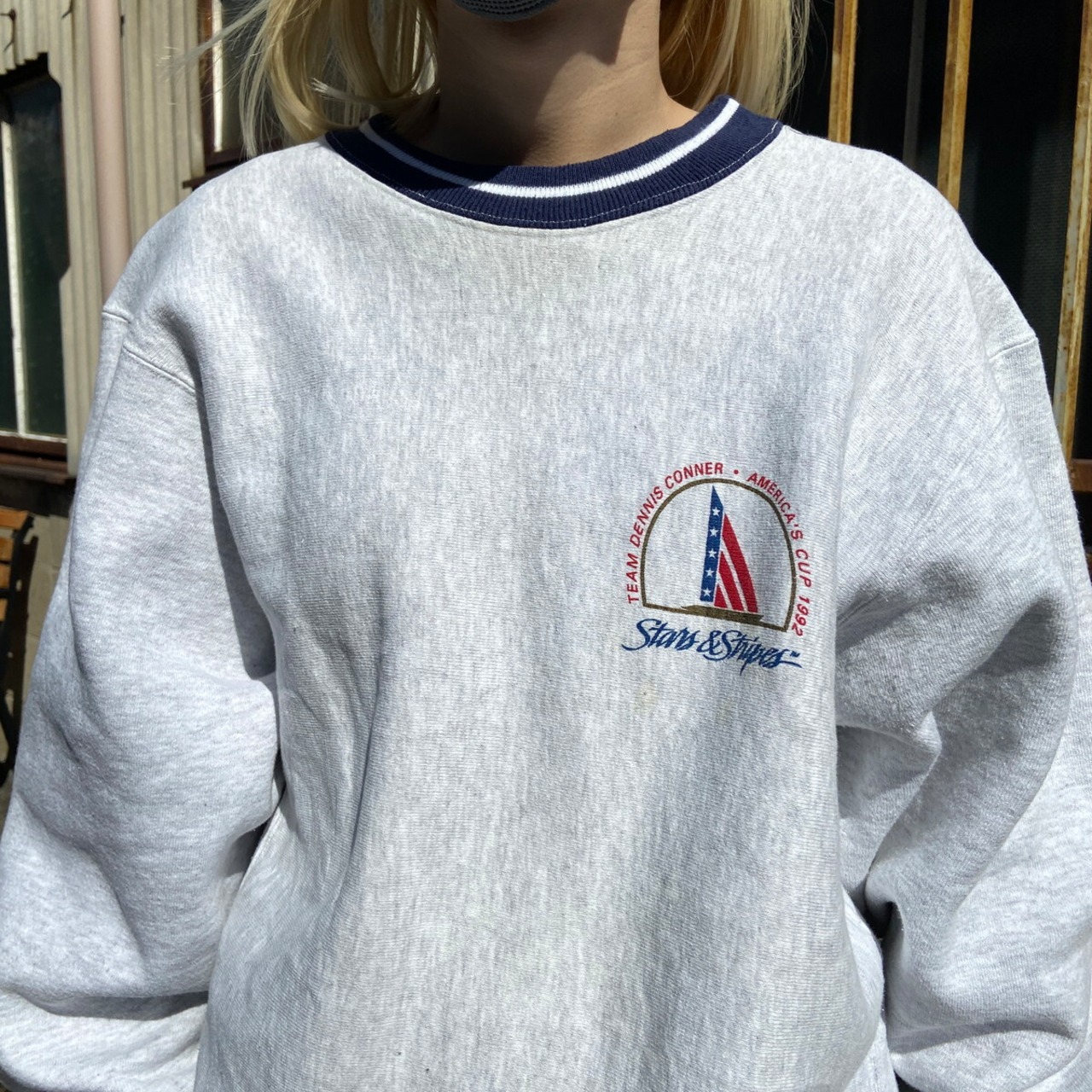 70s 船フロッキースウェット米国製