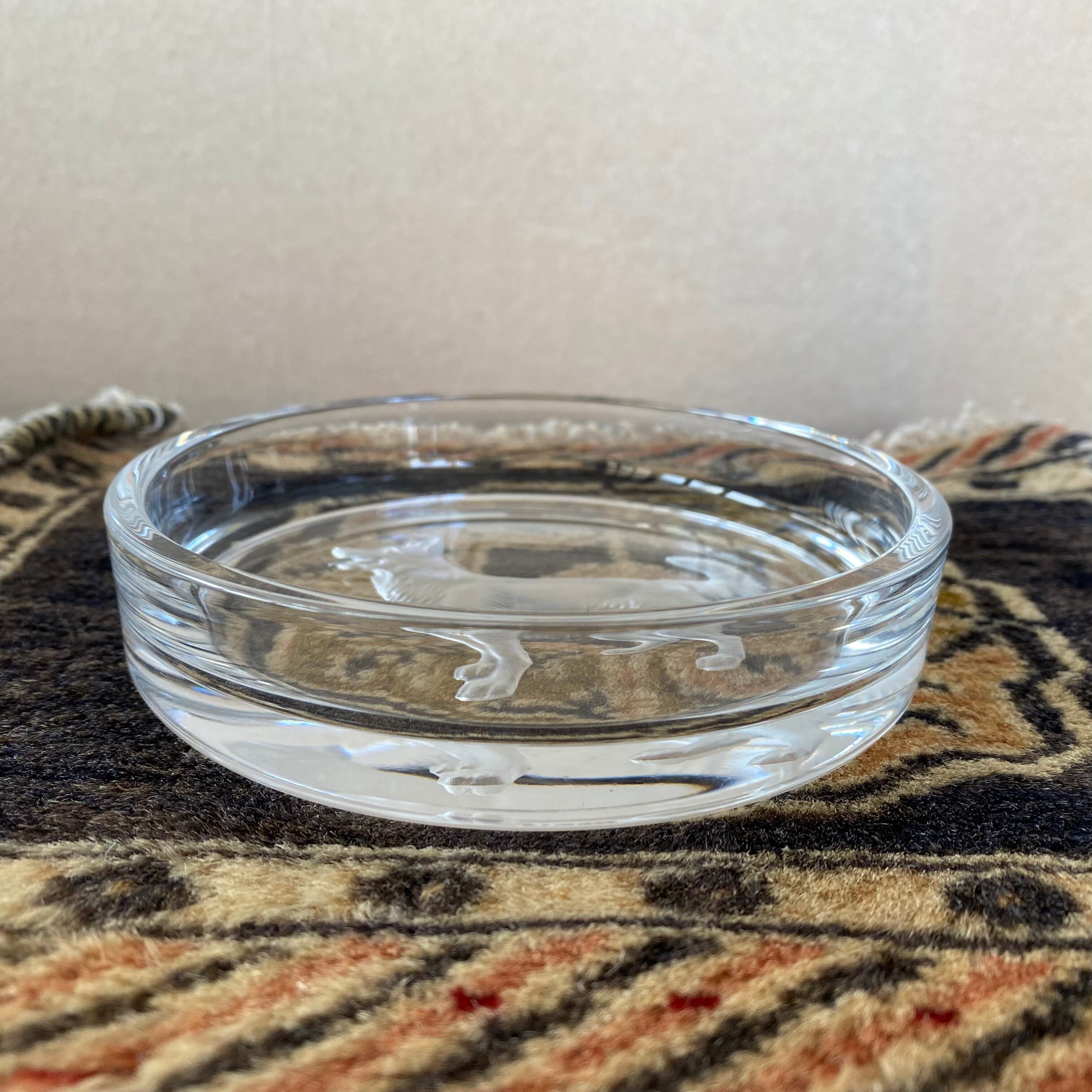 2点新品、未使用カガミクリスタル 灰皿 工芸ガラス クリスタル 2