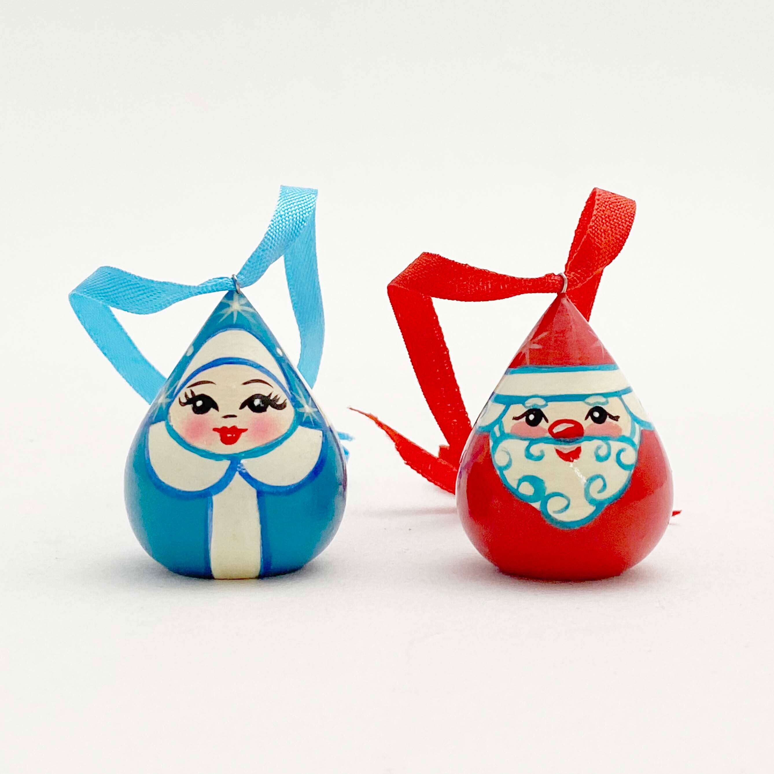 サンタと雪娘のオーナメント（2個セット）