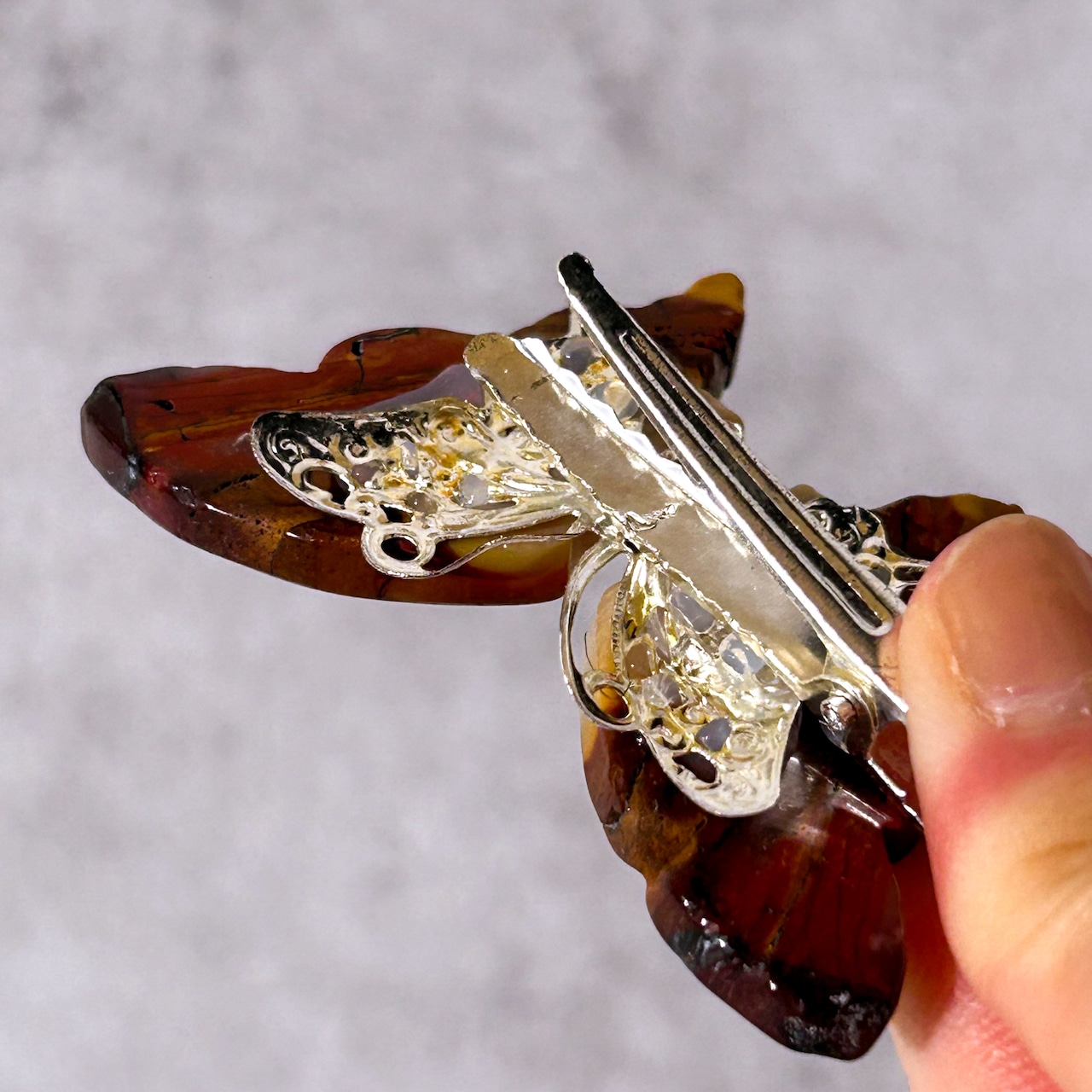 ムーアカイト 蝶々 クリップ * Moorishite * 天然石