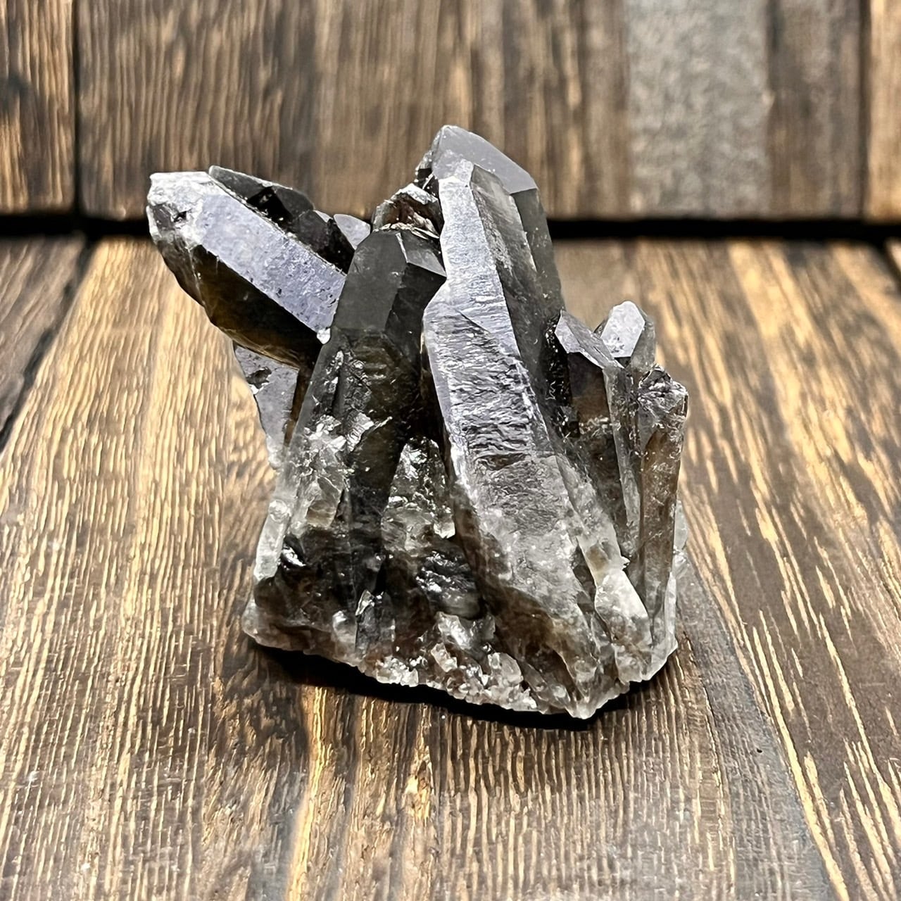 黒水晶 モリオン クラスター ⑤ 最強の魔除け 浄化 山東省産黒水晶