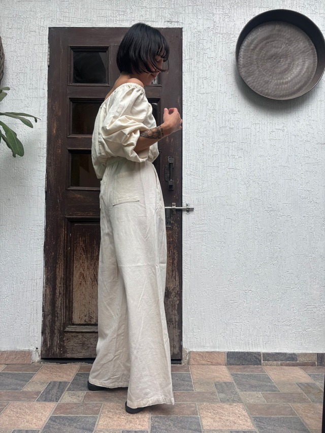 Organic Handloom Cotton Off-Shoulder Top
