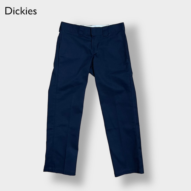 Dickies ワークパンツ スリム ストレート Slim Straight ローライズ ディッキーズ ネイビー メキシコ製 W30 US古着