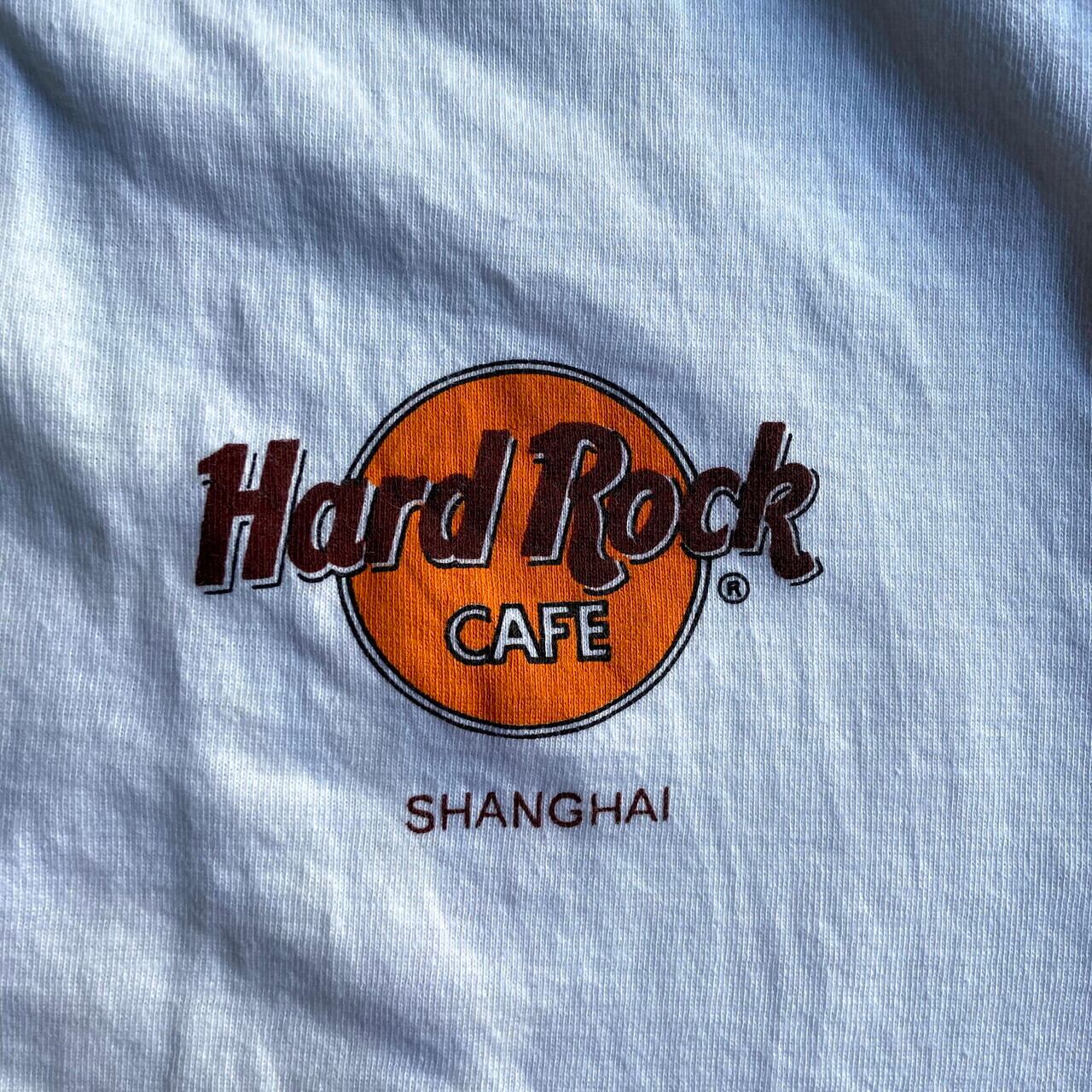 HARD ROCK CAFE SHANGHAI ハードロックカフェ上海 企業系 プリントTシャツ メンズXL 古着 胸ロゴ バックプリント ホワイト  白【Tシャツ】 | cave 古着屋【公式】古着通販サイト