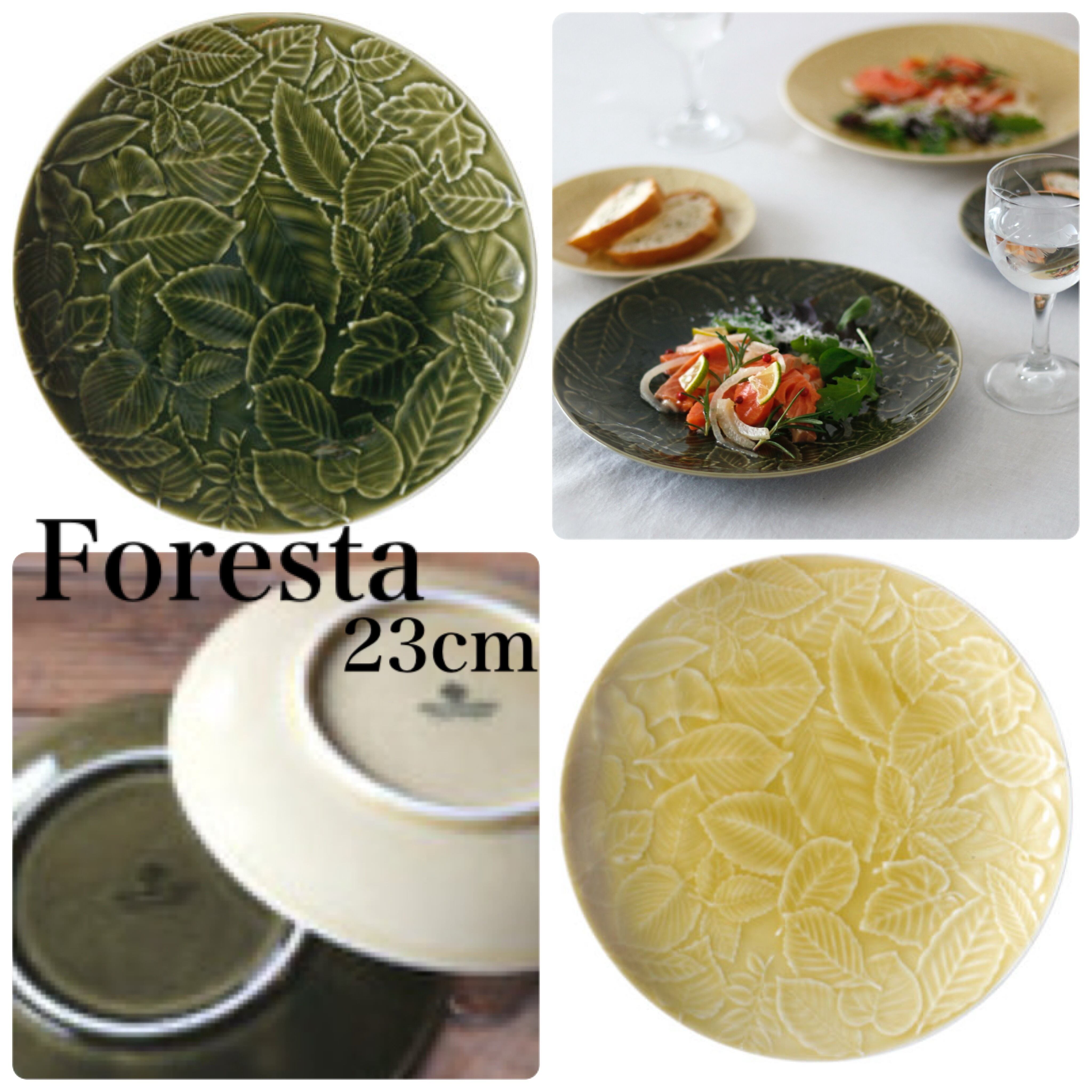 Foresta フォレスタ 23㎝皿【イエロー】【グリーン】